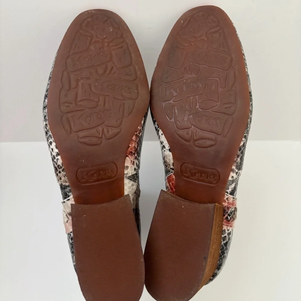 Kork Ease Korks Taupe Snakeskin Leyland Booties Sz 8.5 Western Cowgirl